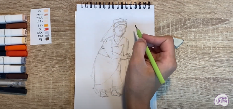 Рисуем Тала из "Моана"
