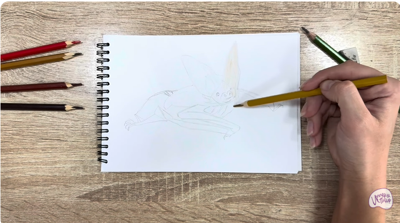 Рисуем Бурый ушан