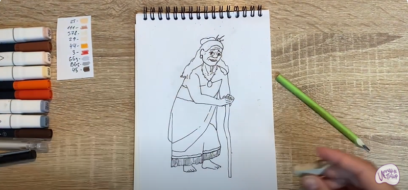 Рисуем Тала из "Моана"