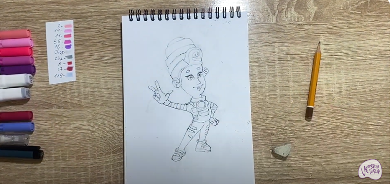 Рисуем Мася из "Фиксиков"