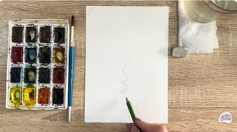 Рисуем Мирт обыкновенный