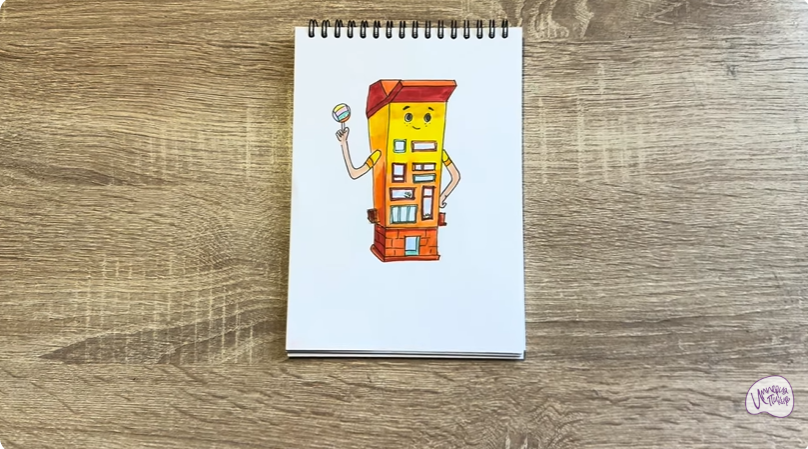 Рисуем Петя из мультфильма  "Домики"