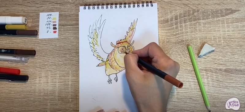 Рисуем Сова из "Царевны"