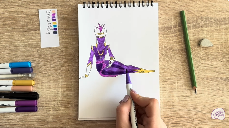 Рисуем Шамаханская Царица из "Три богатыря"