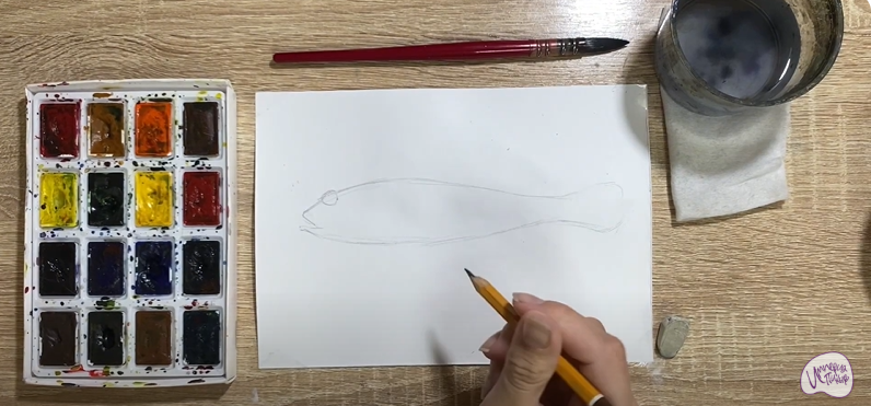 Рисуем Рыба "Бычок"