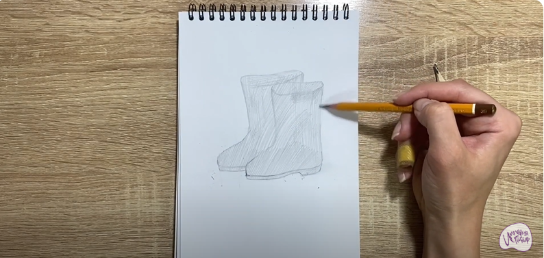 Рисуем Резиновые сапоги