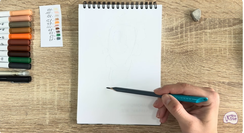 Рисуем Нафаня из фильма "Домовёнок Кузя"