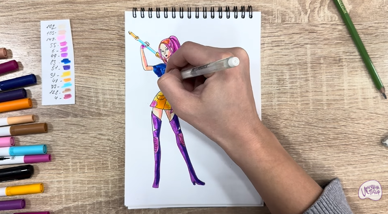 Рисуем Мира из "Кейпоп-охотницы на демонов"