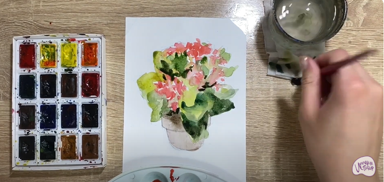 Рисуем Каланхоэ