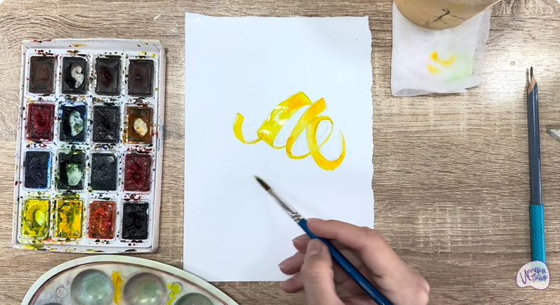 Рисуем Цедра лимона