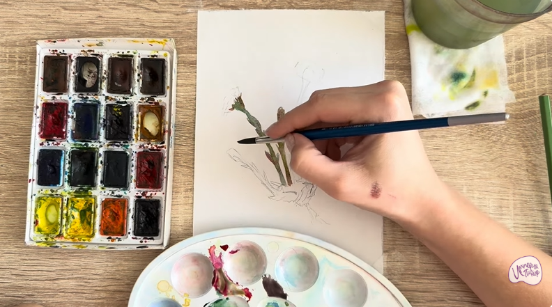 Рисуем Мать-и-мачеха