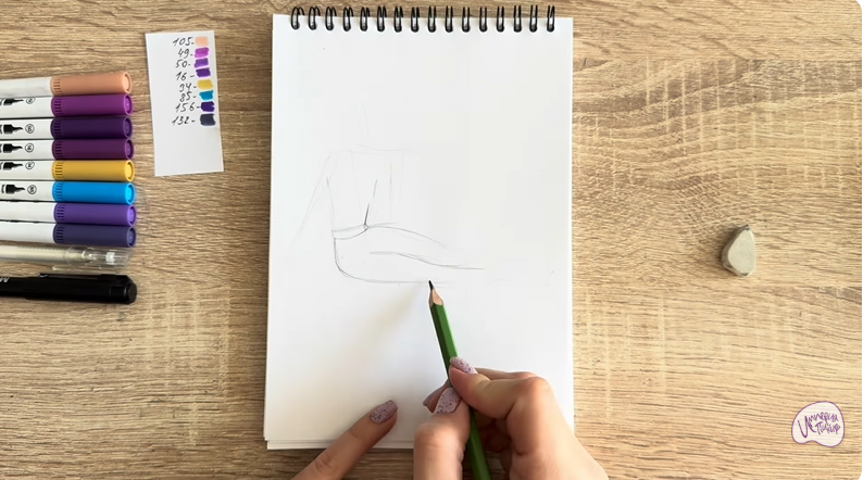 Рисуем Шамаханская Царица из "Три богатыря"