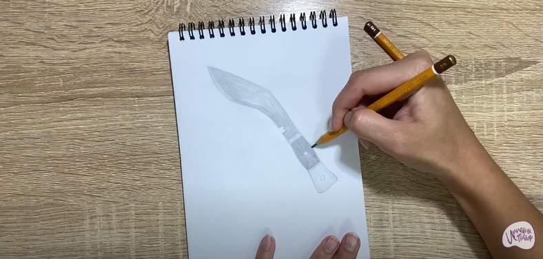 Рисуем Нож "Кукри"