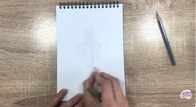 Рисуем Держатель для ручки