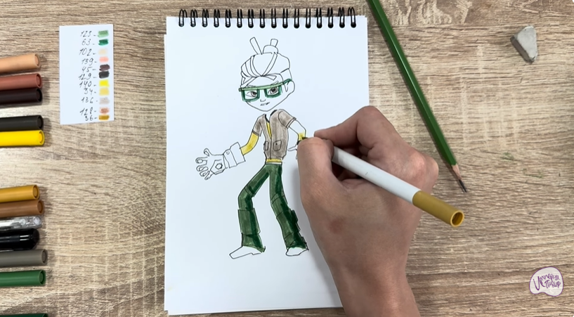 Рисуем Виктор из "герои Энвелла"