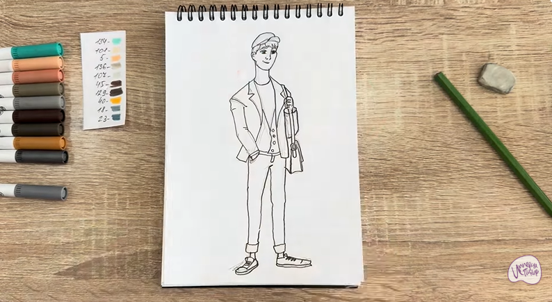 Рисуем Тадаши Хамада из «Города героев»