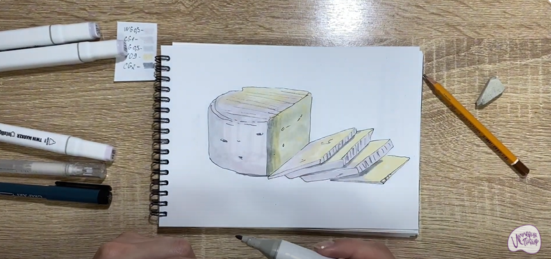 Рисуем Сыр "Фета"