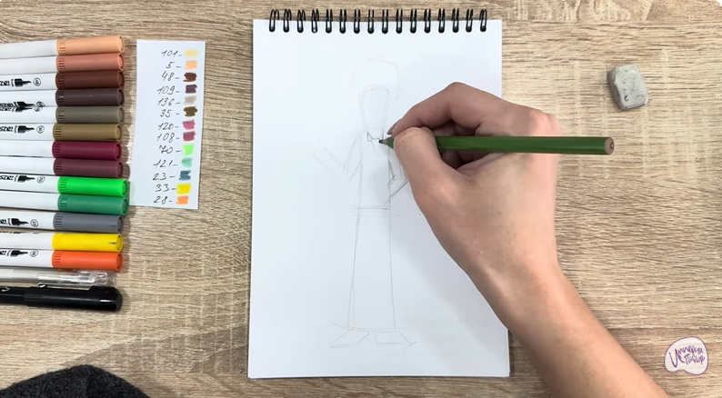 Рисуем Док Динозавров из «Доктор Динозавров»