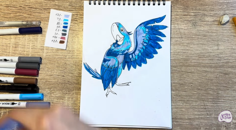 Рисуем Голубчик из "Рио" 