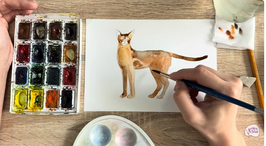 Рисуем Кошка "Чаузи"