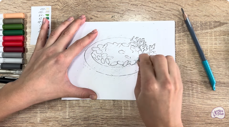 Рисуем Лобио по-грузински