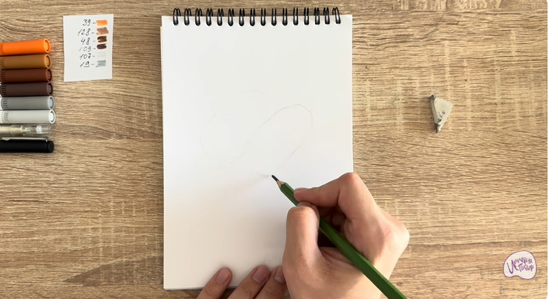 Рисуем Пирожное Картошка