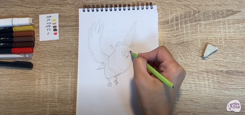 Рисуем Сова из "Царевны"