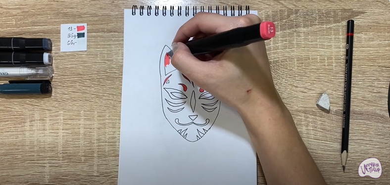 Рисуем Аниме маска