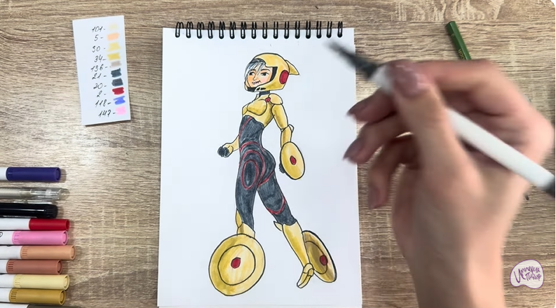 Рисуем ГоГо Томаго из "Город героев"