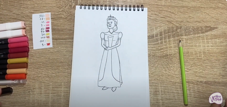 Рисуем Королева Лилиан из "Шрека"