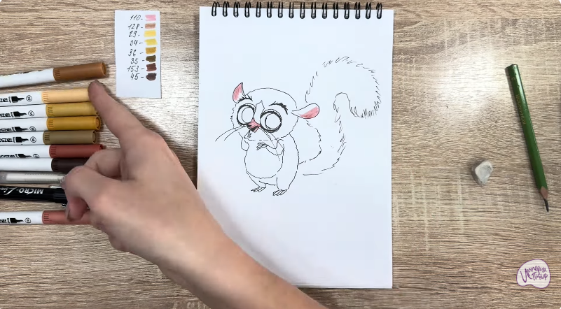 Рисуем Морт из "Мадагаскар"