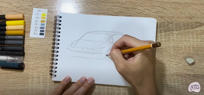 Рисуем Машина марки "Lamborghini"