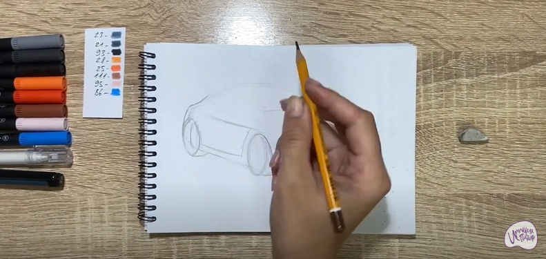 Рисуем Машина марки "БМВ"