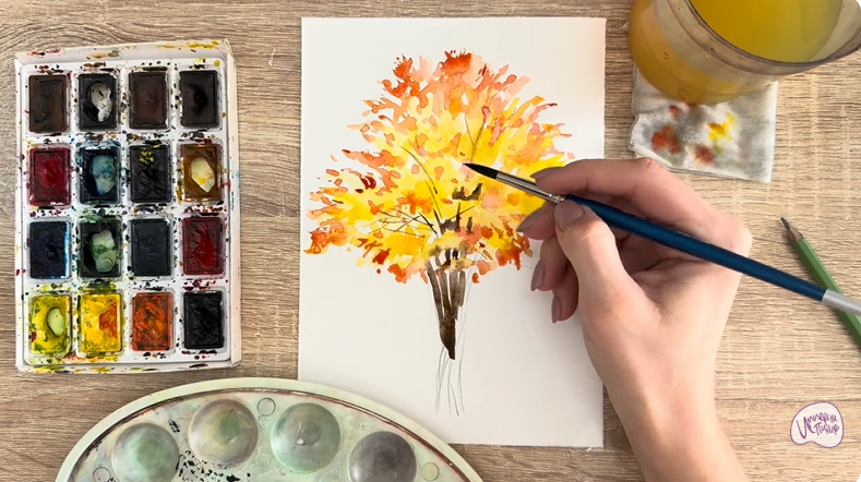 Рисуем Багрянник японский