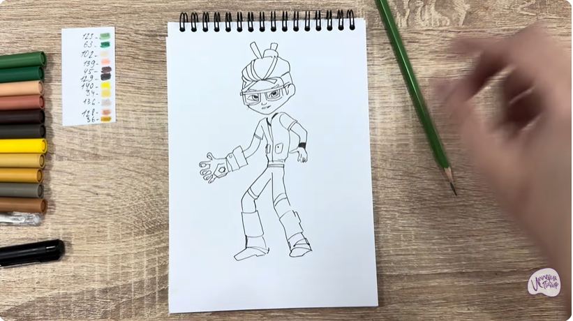 Рисуем Виктор из "герои Энвелла"