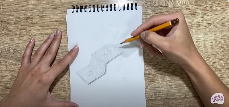 Рисуем Соединительная скоба