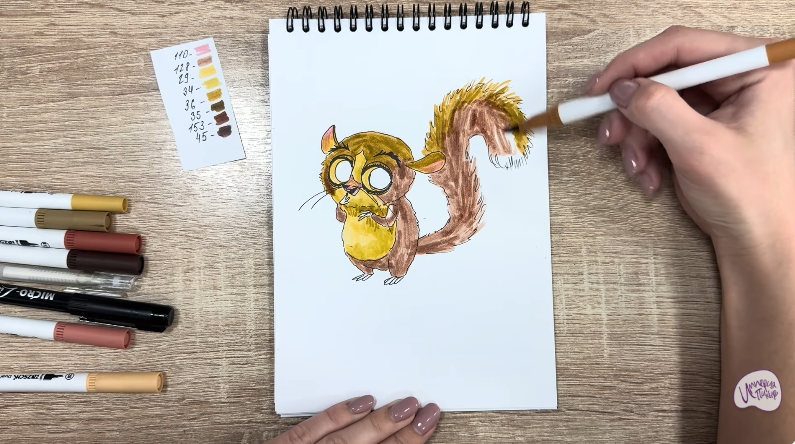 Рисуем Морт из "Мадагаскар"