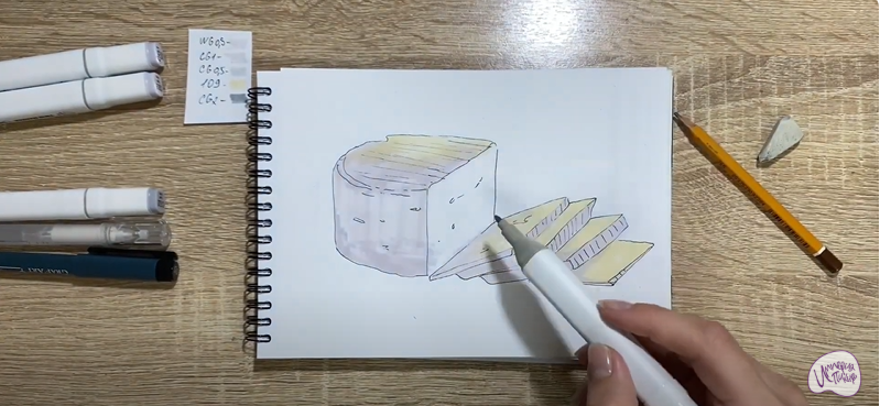 Рисуем Сыр "Фета"