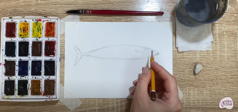 Рисуем Скумбрия