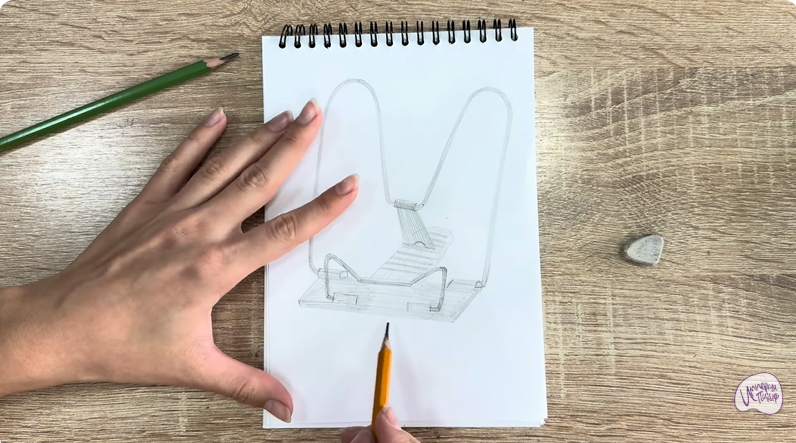 Рисуем Подставка для книг