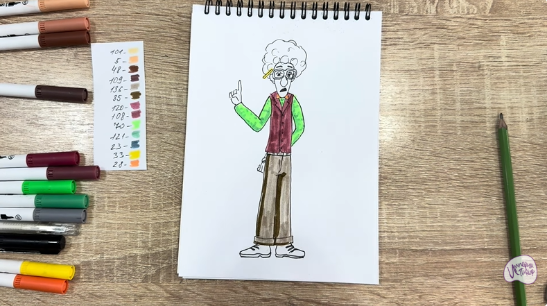 Рисуем Док Динозавров из «Доктор Динозавров»