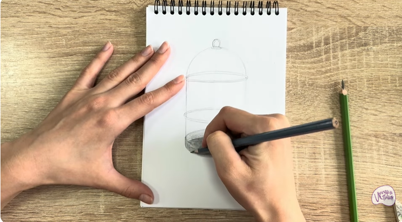 Рисуем Клетка для птиц