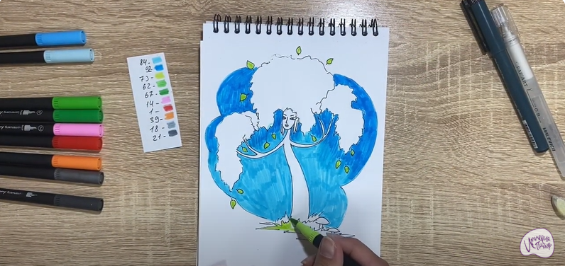 Рисуем Берёза из сказки