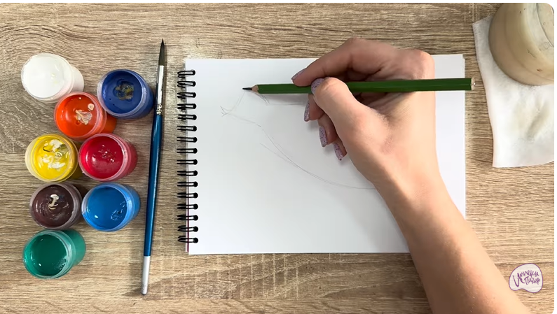 Рисуем Рыба-попугай