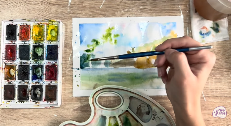 Рисуем Озеро Сукко