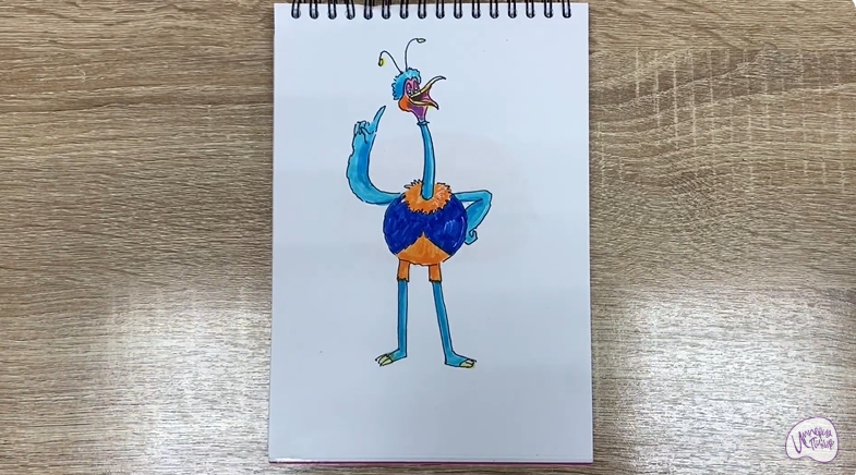 Рисуем Птица Тинк из мультфильма "Маракуда"