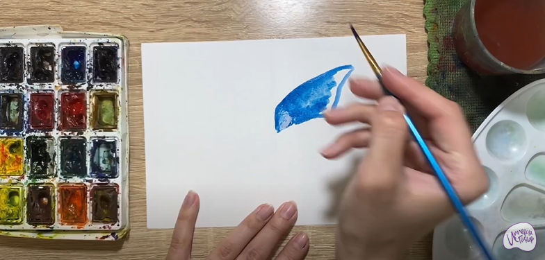 Рисуем Бабочка в технике монотипия