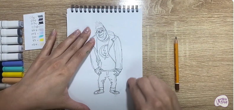 Рисуем Джинни из "Зверопой"
