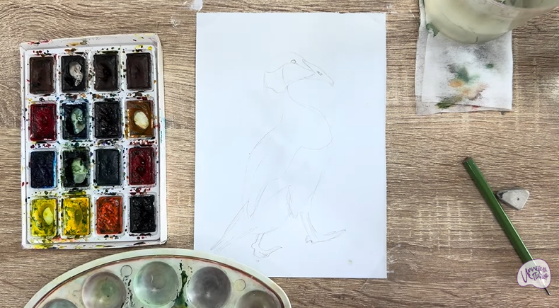 Рисуем Обыкновенная гага