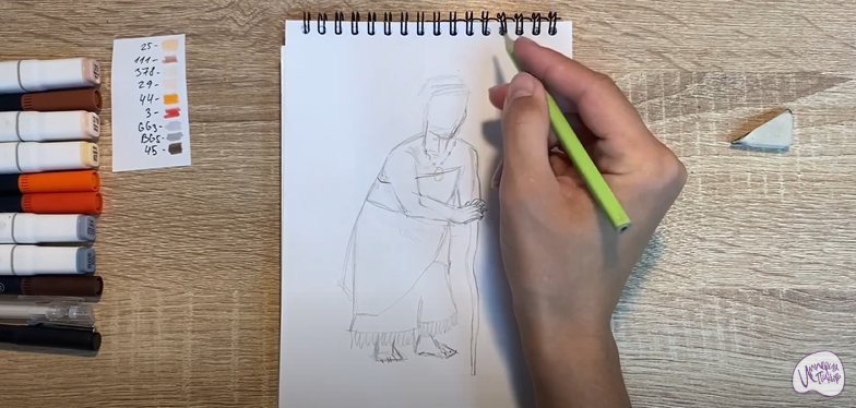 Рисуем Тала из "Моана"